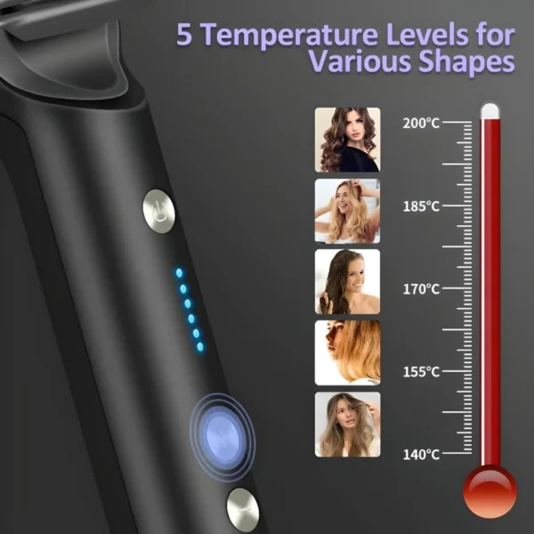 2-in-1 Ionic Hair Straightening Brush & Curling Iron - Image 7