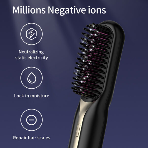Wireless Ceramic Hair Straightener Hot Comb - Image 5