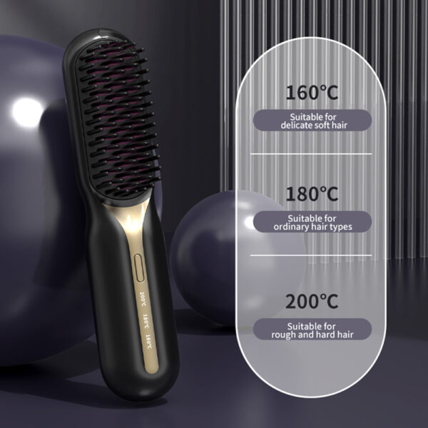 Wireless Ceramic Hair Straightener Hot Comb - Image 2