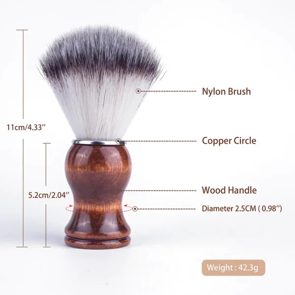 High Quality Men’s Wooden Handle Shaving Brush - Image 3