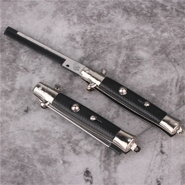 Butterfly Knife Style Folding Comb - Image 3