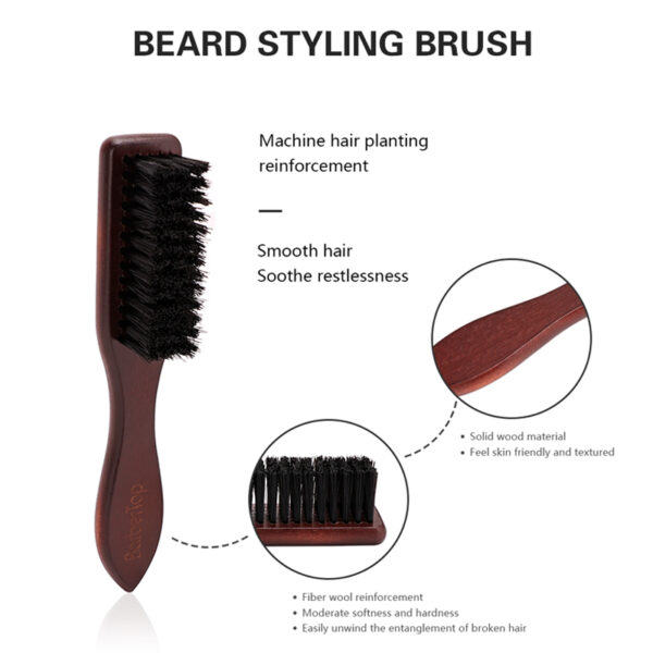 Wooden Handle Beard Brush - Image 2