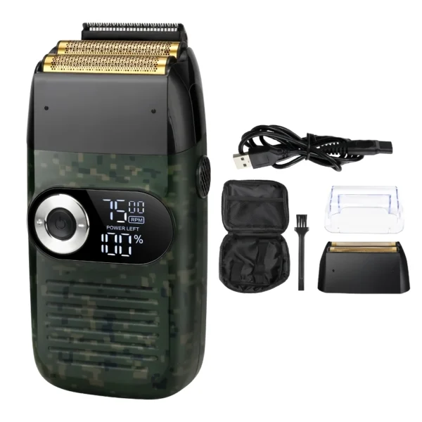 2 in 1 Rechargeable LCD Display Electric Shaver & Beard Trimmer - Image 6