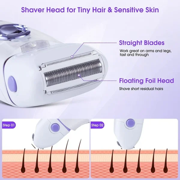 3-in-1 Electric Epilator and Shaver for Women - Image 4