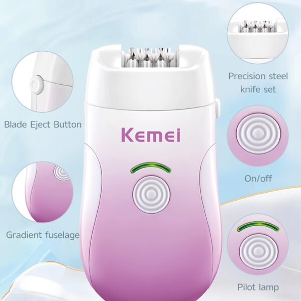 Rechargeable 3-in-1 Hair Removal Epilator - Image 2