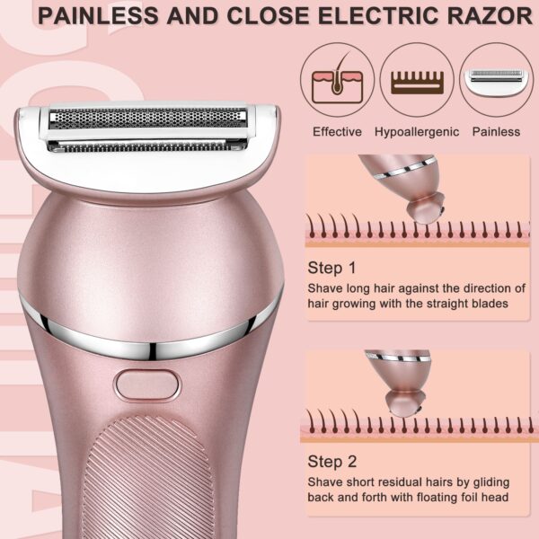 Electric Epilator 3-in-1 Hair Removal Shaver for Women - Image 2