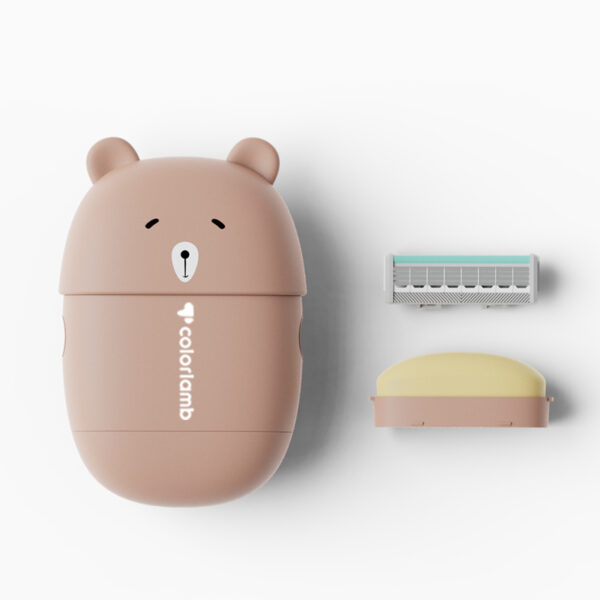 Portable Cute Bear Razor Set for Women with Skin Care - Image 6