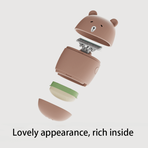 Portable Cute Bear Razor Set for Women with Skin Care - Image 4