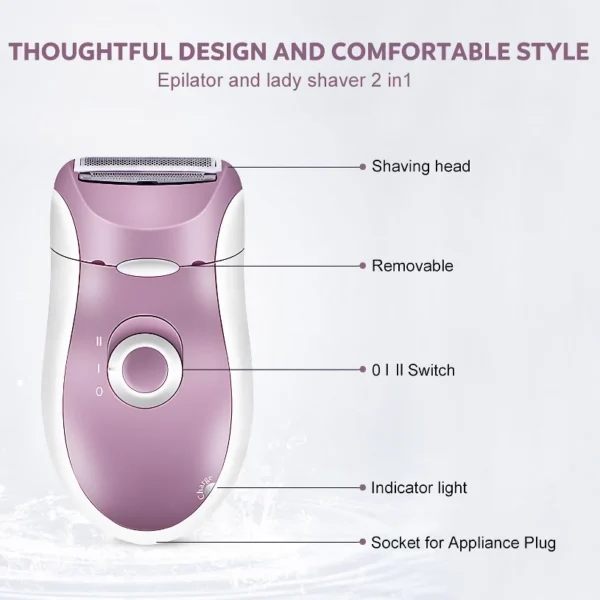 USB Rechargeable Female Epilator - Image 6
