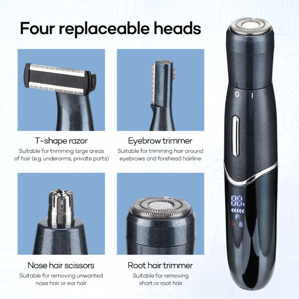 4-in-1 Rechargeable Electric Shaver for Men and Women - Image 4