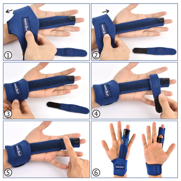 Adjustable Finger Splint Brace with Aluminum Alloy Stabilizer - Image 4