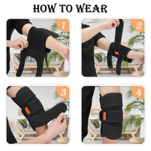 Elastic Compression Elbow Brace with Aluminum Strips Support - Image 5