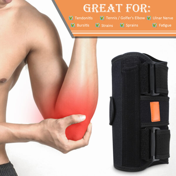 Elastic Compression Elbow Brace with Aluminum Strips Support - Image 3