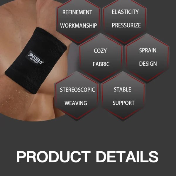 Elastic Nylon Wristband Support for Fitness and Sports - Image 4