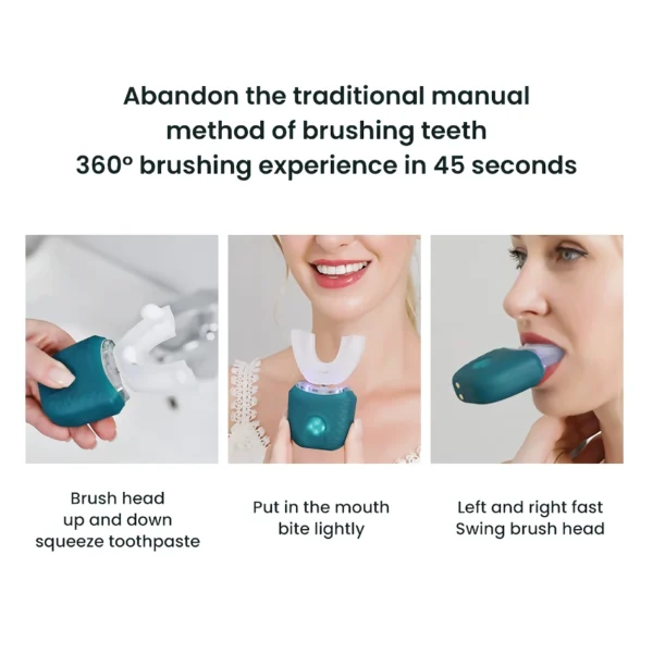U-Shaped Ultrasonic Electric Toothbrush with 360° Sonic Cleaning - Image 7