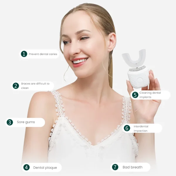 U-Shaped Ultrasonic Electric Toothbrush with 360° Sonic Cleaning - Image 6