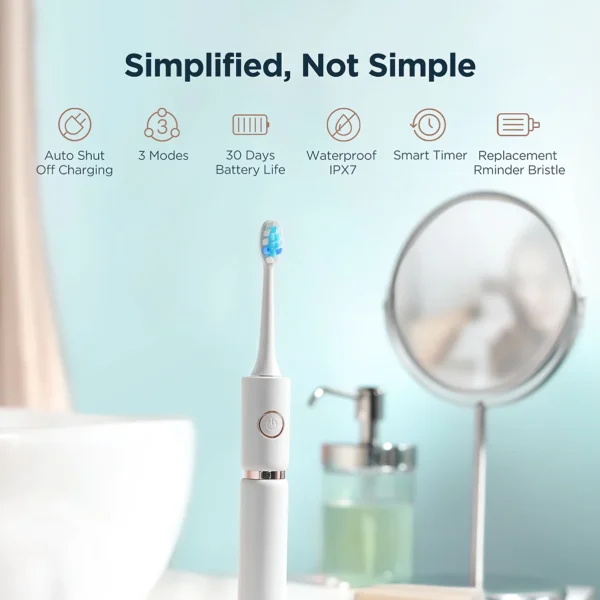 Advanced Sonic Electric Toothbrush with Smart Timer and Travel Case - Image 7