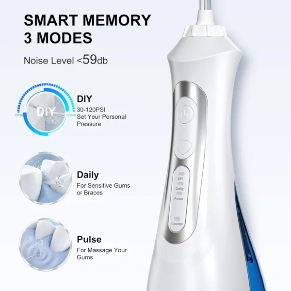 Portable Water Flosser — USB Rechargeable With 3 Modes - Image 5
