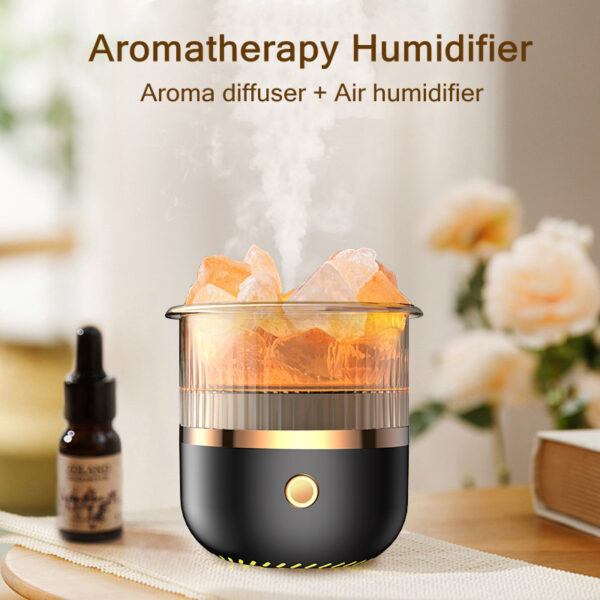 USB Aroma Diffuser Crystal Stone Ultrasonic Essential Oil Diffuser - Image 2