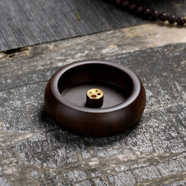 Elegant Black Sandalwood Incense Holder with Multi-Caliber Burners - Image 4