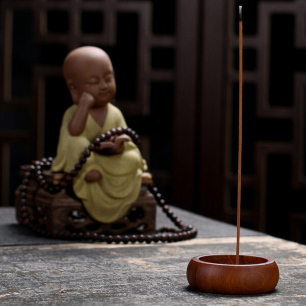 Elegant Black Sandalwood Incense Holder with Multi-Caliber Burners - Image 5