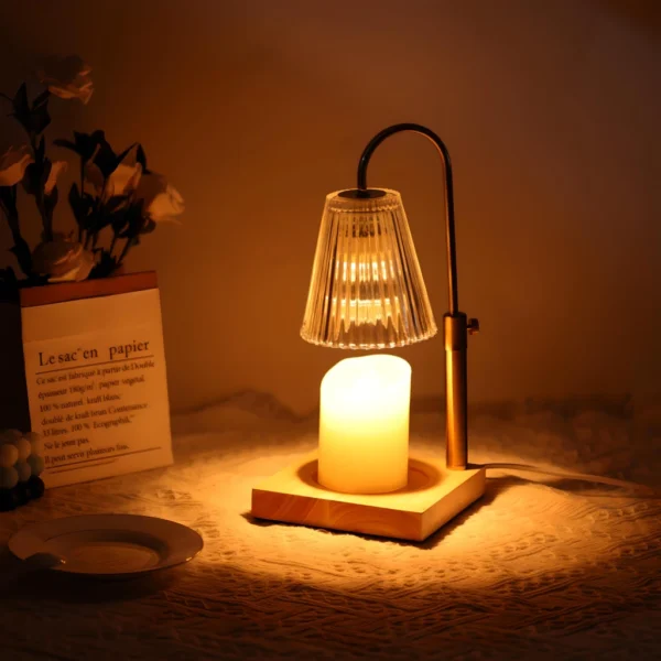 Retro Candle Warmer Lamp with LED Dimming Aromatherapy - Image 3