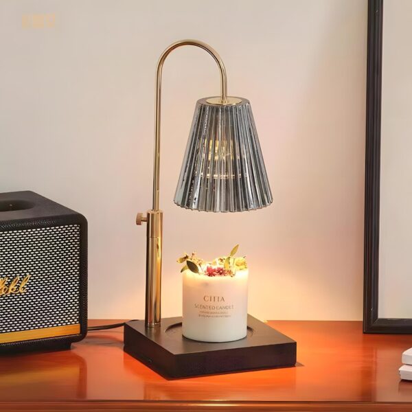 Retro Candle Warmer Lamp with LED Dimming Aromatherapy - Image 4