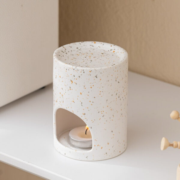 White Porcelain Cylinder Aroma Burner - Image 2