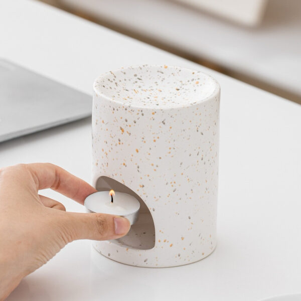 White Porcelain Cylinder Aroma Burner - Image 4