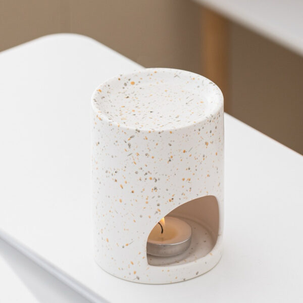 White Porcelain Cylinder Aroma Burner - Image 5