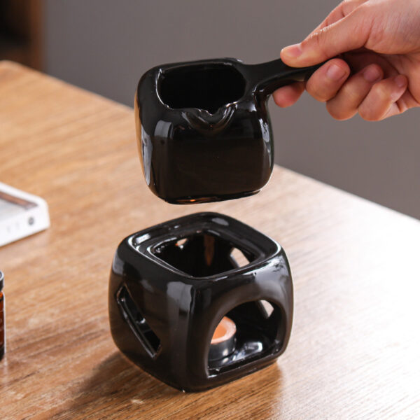 Elegant Ceramic Candle Holder & Tea Warmer Set - Image 3