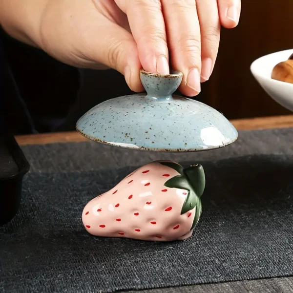 Porcelain Strawberry Incense Holder - Image 4