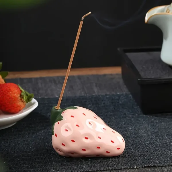 Porcelain Strawberry Incense Holder - Image 6