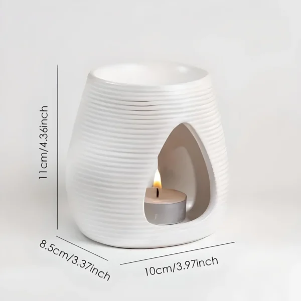 Porcelain Aroma Burner Candle Holder - Image 6