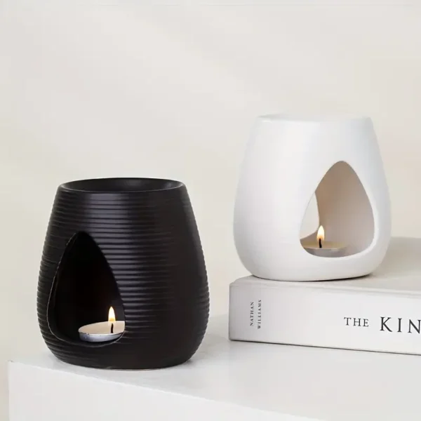 Porcelain Aroma Burner Candle Holder - Image 2