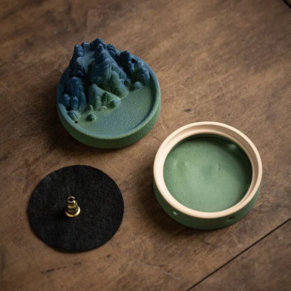 Ceramic Mountains and Rivers Aromatherapy Incense Burner - Image 3