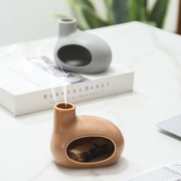 Palo Santo Holder Ceramic Tabletop Fireplace Incense Burner - Image 6