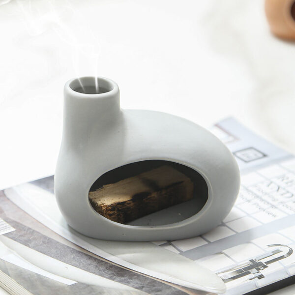 Palo Santo Holder Ceramic Tabletop Fireplace Incense Burner - Image 4