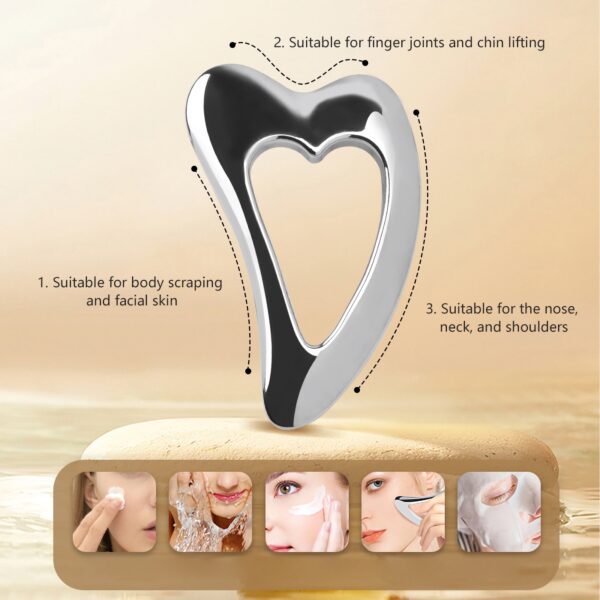 Stainless Steel Gua Sha Facial Tool - Image 3
