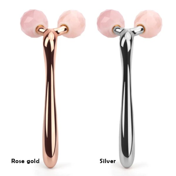 Rose Quartz 3D Roller V Facial Lifting Massager - Image 5