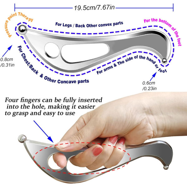 Stainless Steel Muscle Scraper Massage Tool for Deep Tissue Therapy - Image 9