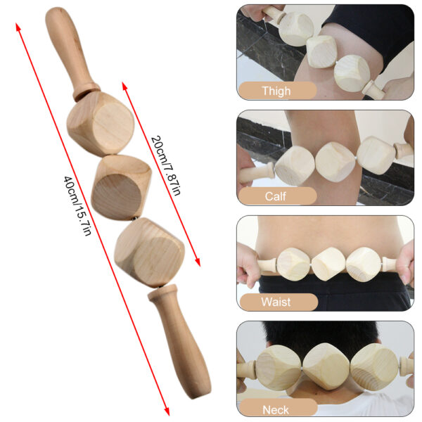 Wooden Therapy Massage Roller Tool for Lymphatic Drainage & Muscle Release - Image 7