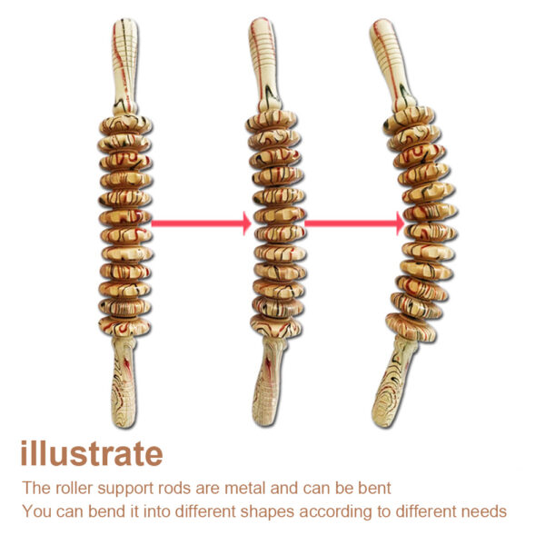 Wood Therapy Roller Massage Tool for Cellulite and Lymphatic Drainage - Image 4