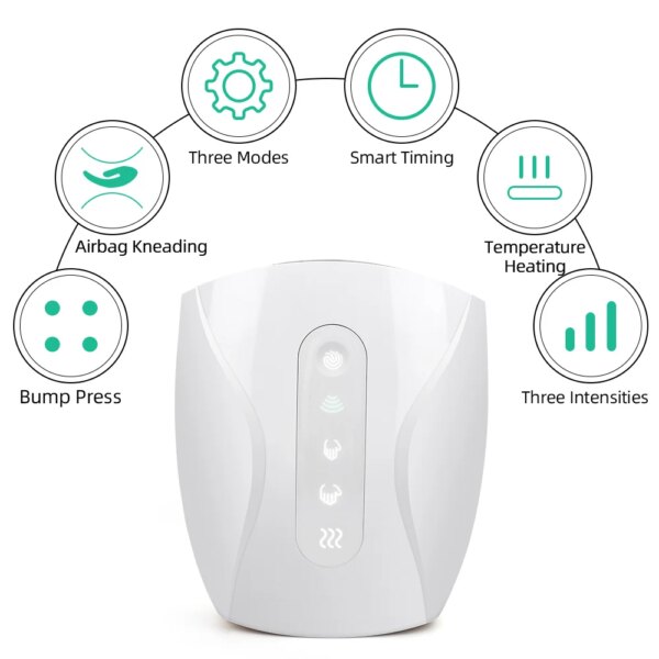 Wireless Hand Massager with Heat Compression and Air Kneading - Image 4