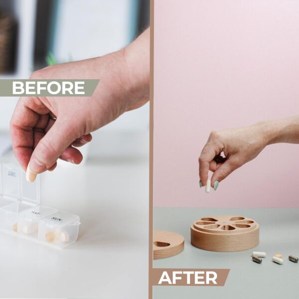 Wooden Weekly Pill Organizer - Image 5