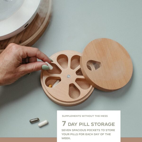 Wooden Weekly Pill Organizer - Image 2