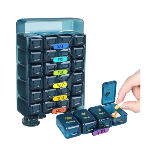Weekly Pill Organizer with Drawer - Image 7