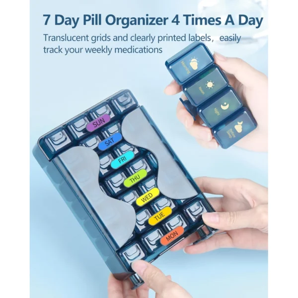 Weekly Pill Organizer with Drawer - Image 2