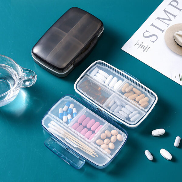 8 Compartments Large Capacity Sealed Waterproof Medicine Box - Image 5