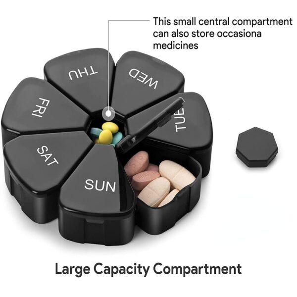 Compact 7-Grids Travel Pill Organizer - Image 3